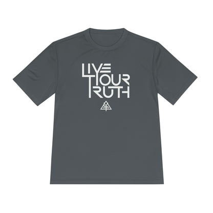 Live Your Truth Tee | Motivational Moisture-Wicking Athletic Shirt