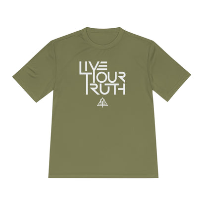 Live Your Truth Tee | Motivational Moisture-Wicking Athletic Shirt