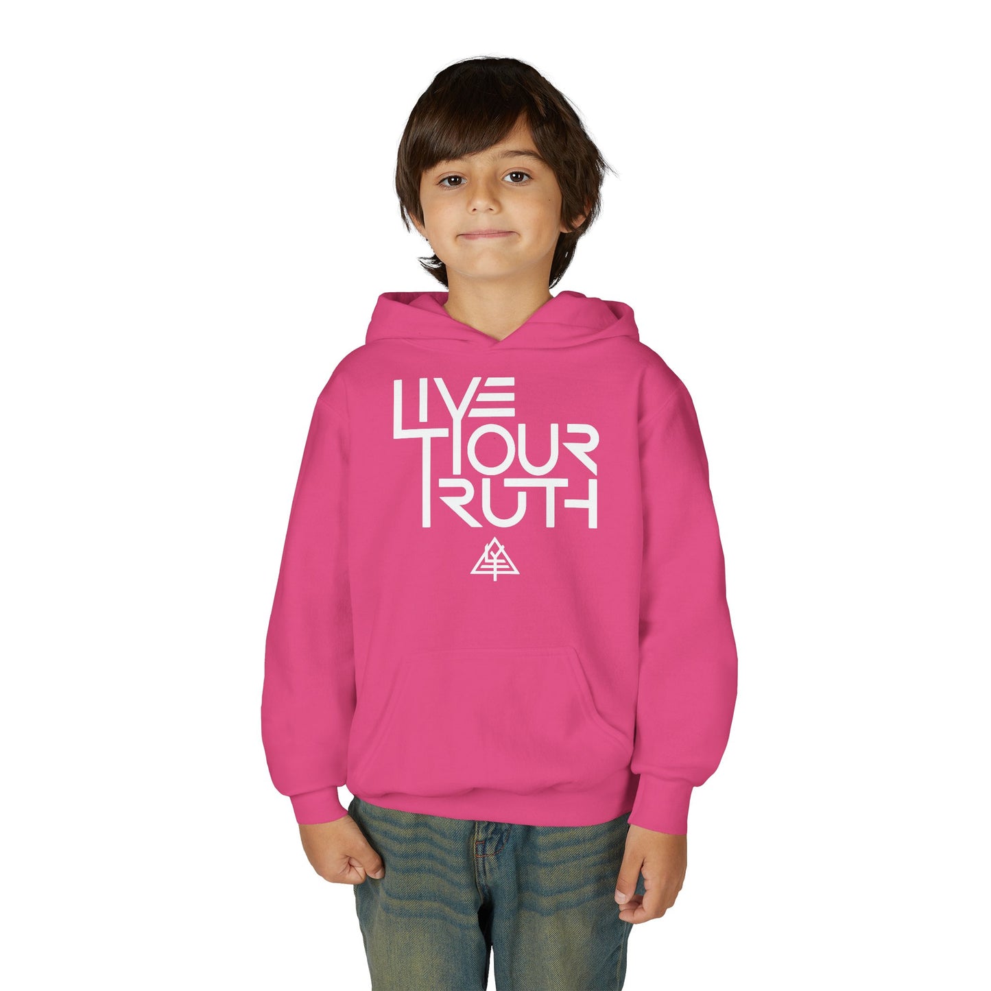 Youth Heavy Blend Hooded Sweatshirt - 'Live Your Truth' Inspirational Hoodie