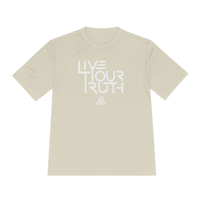 Live Your Truth Tee | Motivational Moisture-Wicking Athletic Shirt