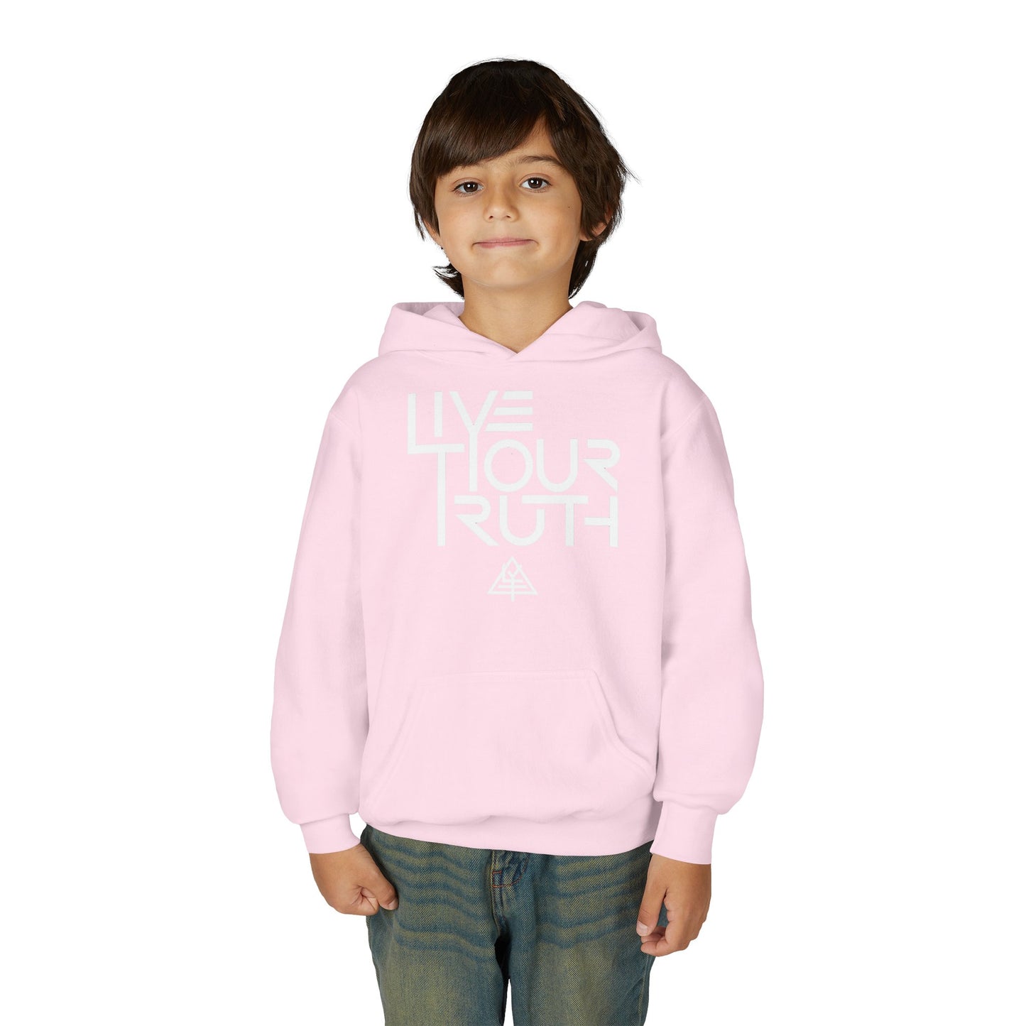 Youth Heavy Blend Hooded Sweatshirt - 'Live Your Truth' Inspirational Hoodie