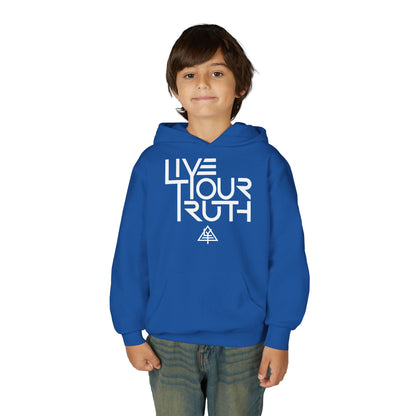 Youth Heavy Blend Hooded Sweatshirt - 'Live Your Truth' Inspirational Hoodie