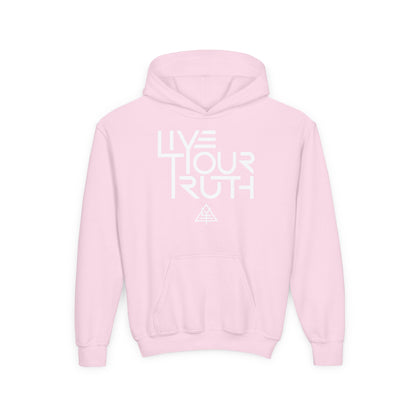 Youth Heavy Blend Hooded Sweatshirt - 'Live Your Truth' Inspirational Hoodie