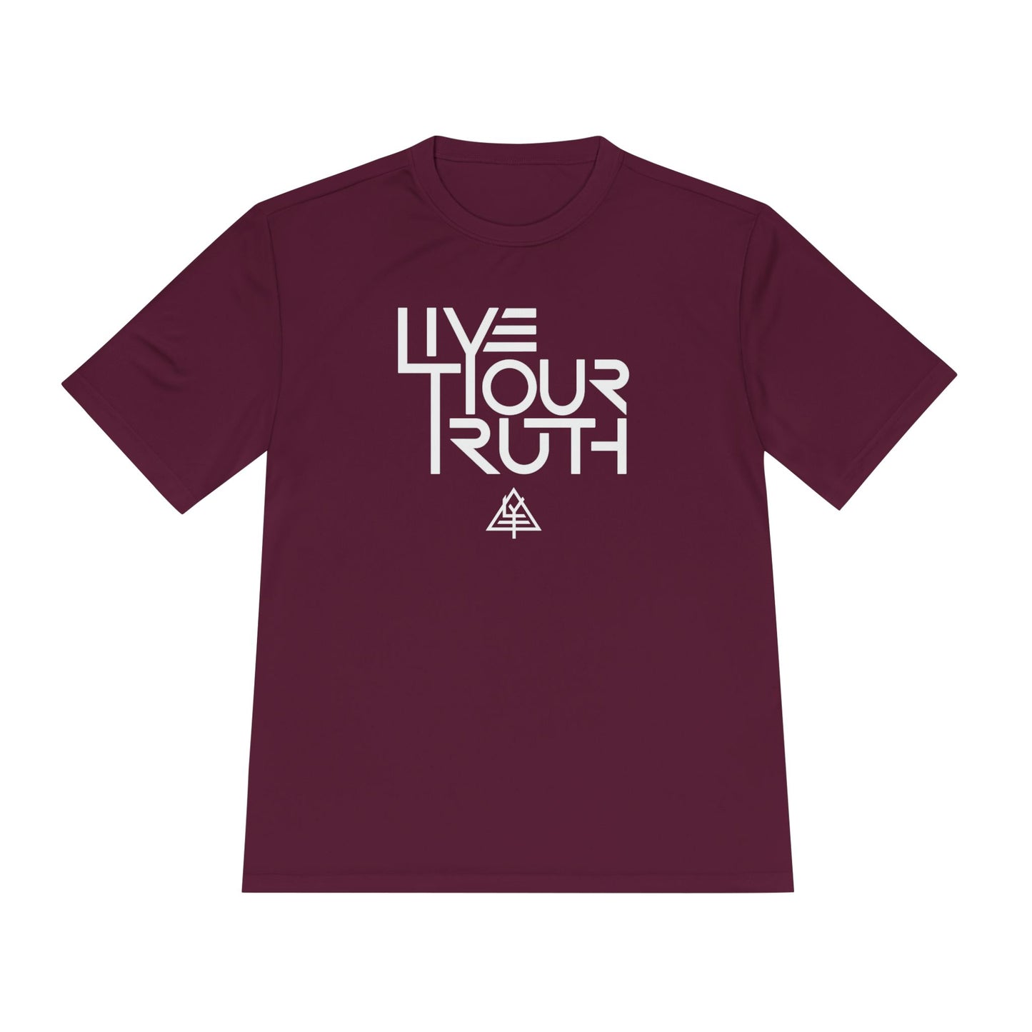 Live Your Truth Tee | Motivational Moisture-Wicking Athletic Shirt