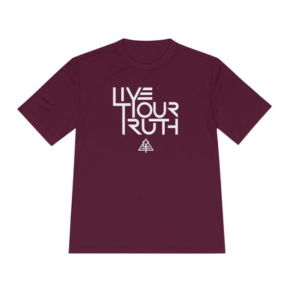 Live Your Truth Tee | Motivational Moisture-Wicking Athletic Shirt