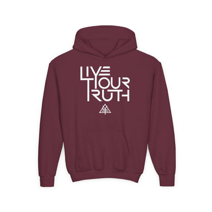 Youth Heavy Blend Hooded Sweatshirt - 'Live Your Truth' Inspirational Hoodie