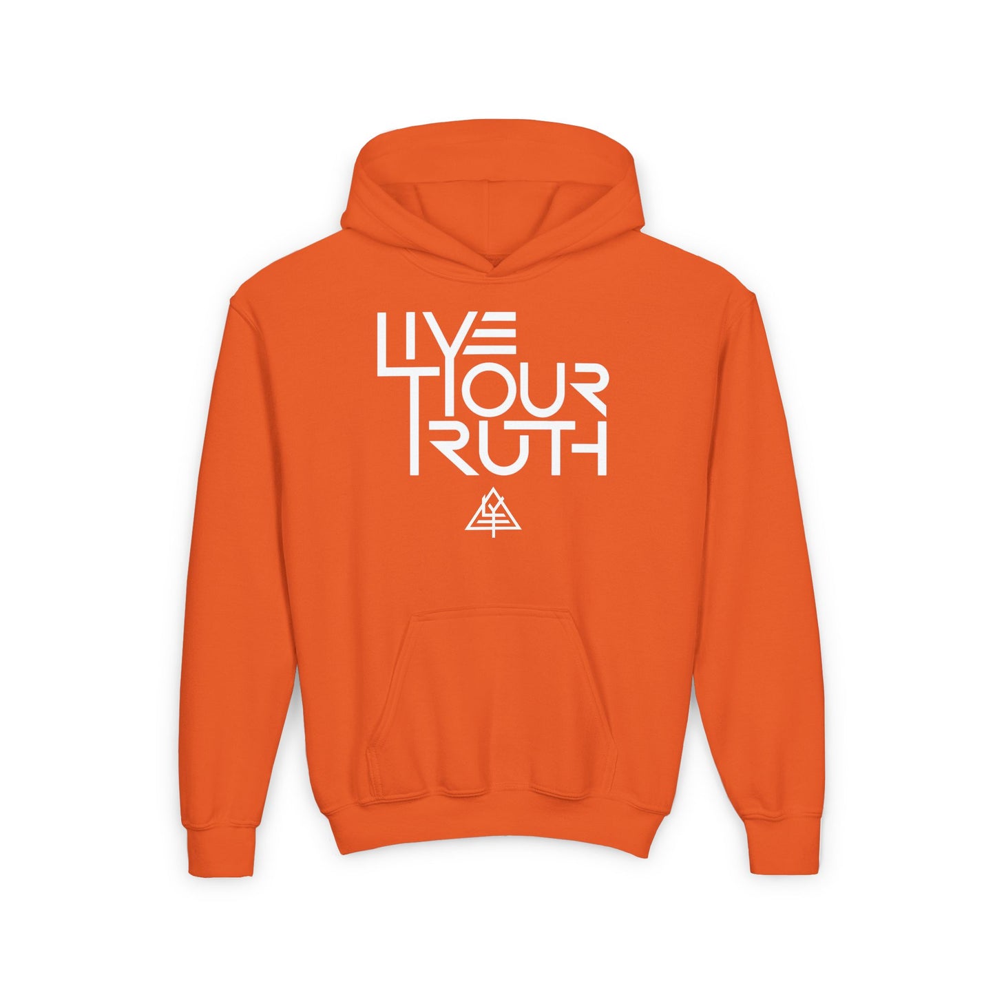 Youth Heavy Blend Hooded Sweatshirt - 'Live Your Truth' Inspirational Hoodie