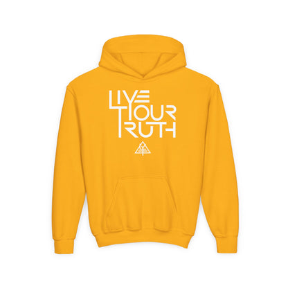 Youth Heavy Blend Hooded Sweatshirt - 'Live Your Truth' Inspirational Hoodie