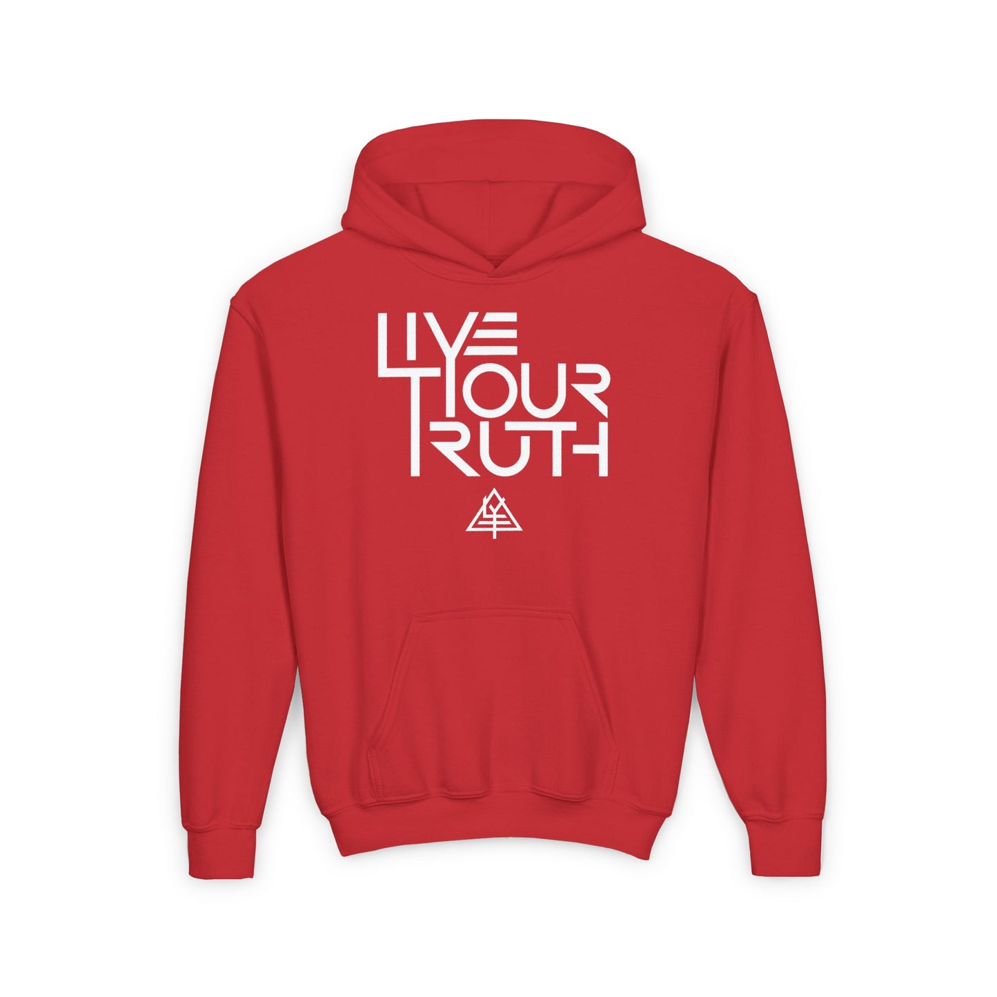 Youth Heavy Blend Hooded Sweatshirt - 'Live Your Truth' Inspirational Hoodie