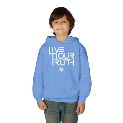 Youth Heavy Blend Hooded Sweatshirt - 'Live Your Truth' Inspirational Hoodie