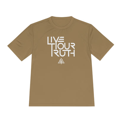 Live Your Truth Tee | Motivational Moisture-Wicking Athletic Shirt