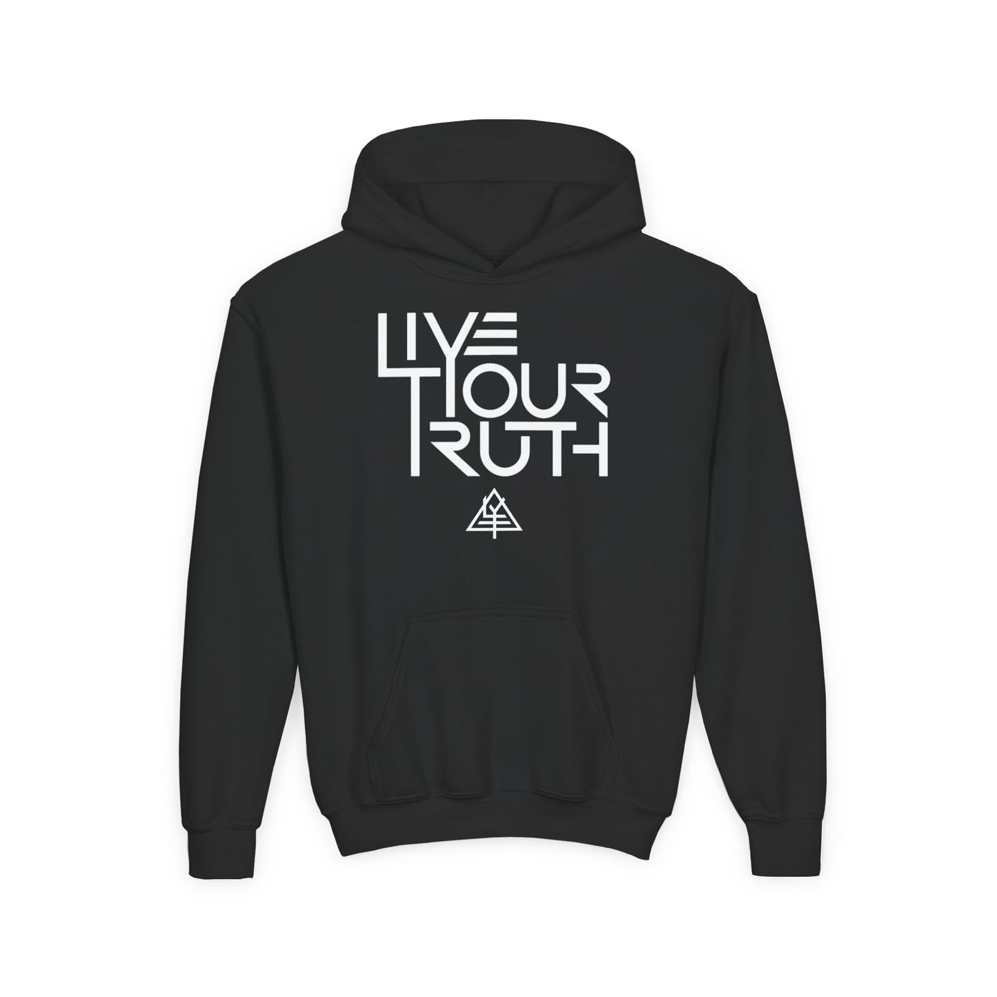Youth Heavy Blend Hooded Sweatshirt - 'Live Your Truth' Inspirational Hoodie