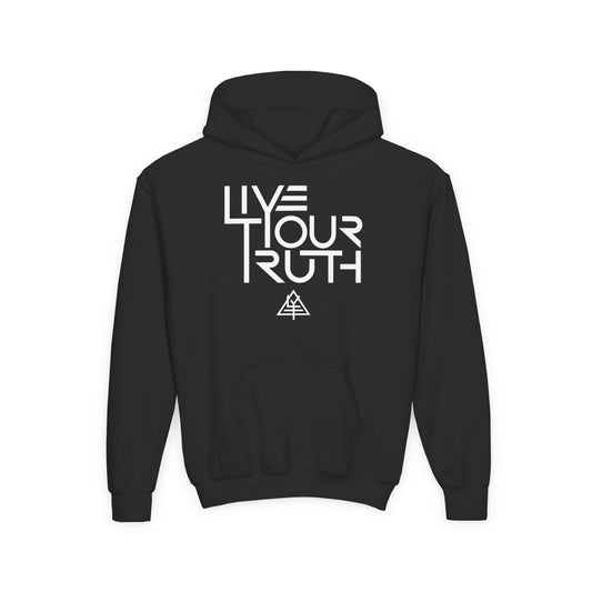 Youth Heavy Blend Hooded Sweatshirt - 'Live Your Truth' Inspirational Hoodie