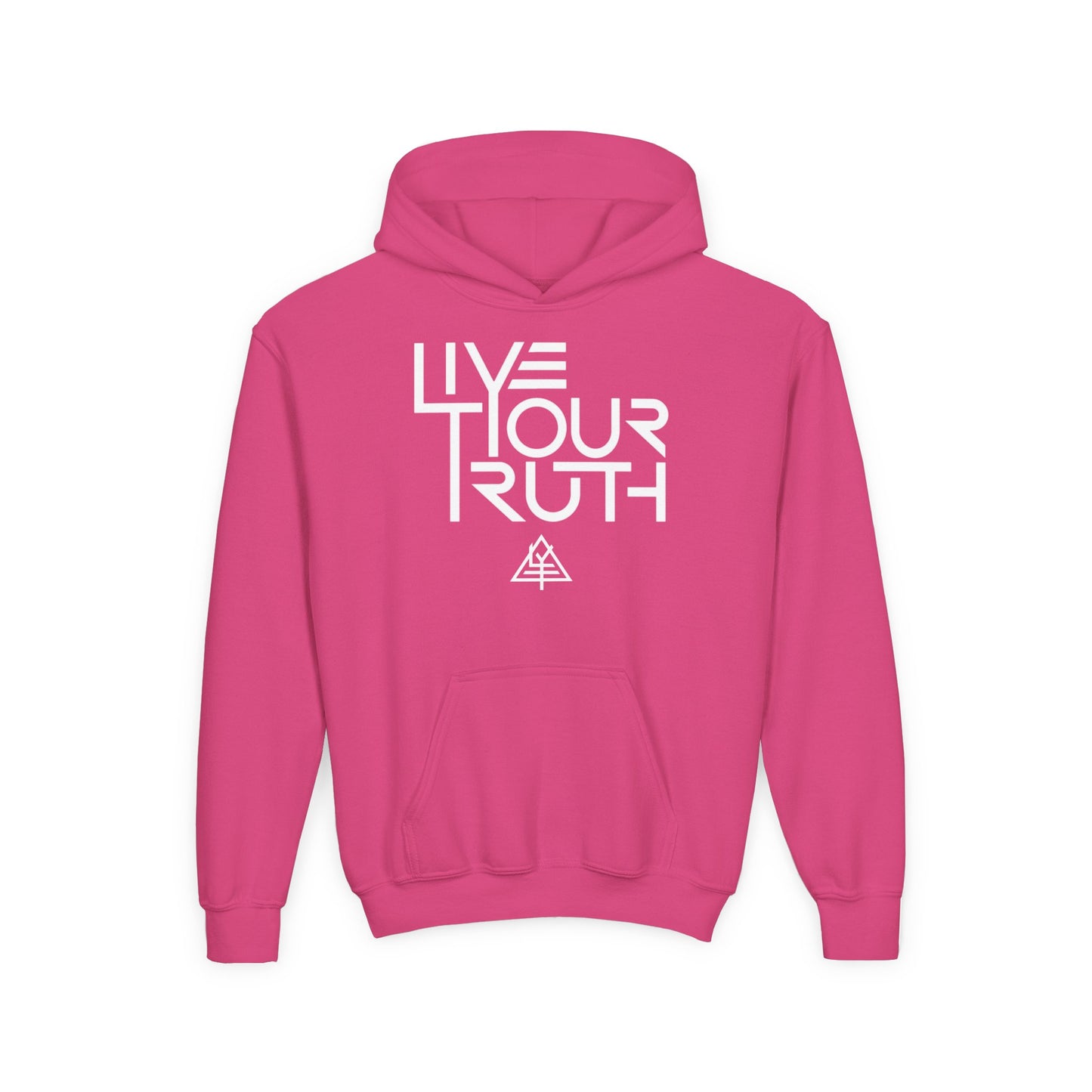Youth Heavy Blend Hooded Sweatshirt - 'Live Your Truth' Inspirational Hoodie