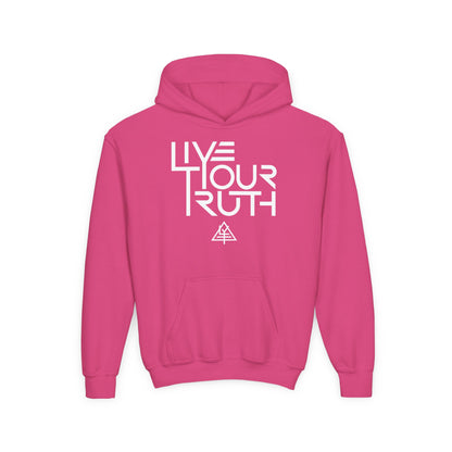 Youth Heavy Blend Hooded Sweatshirt - 'Live Your Truth' Inspirational Hoodie