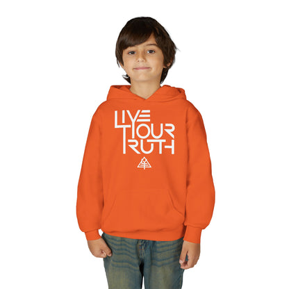 Youth Heavy Blend Hooded Sweatshirt - 'Live Your Truth' Inspirational Hoodie