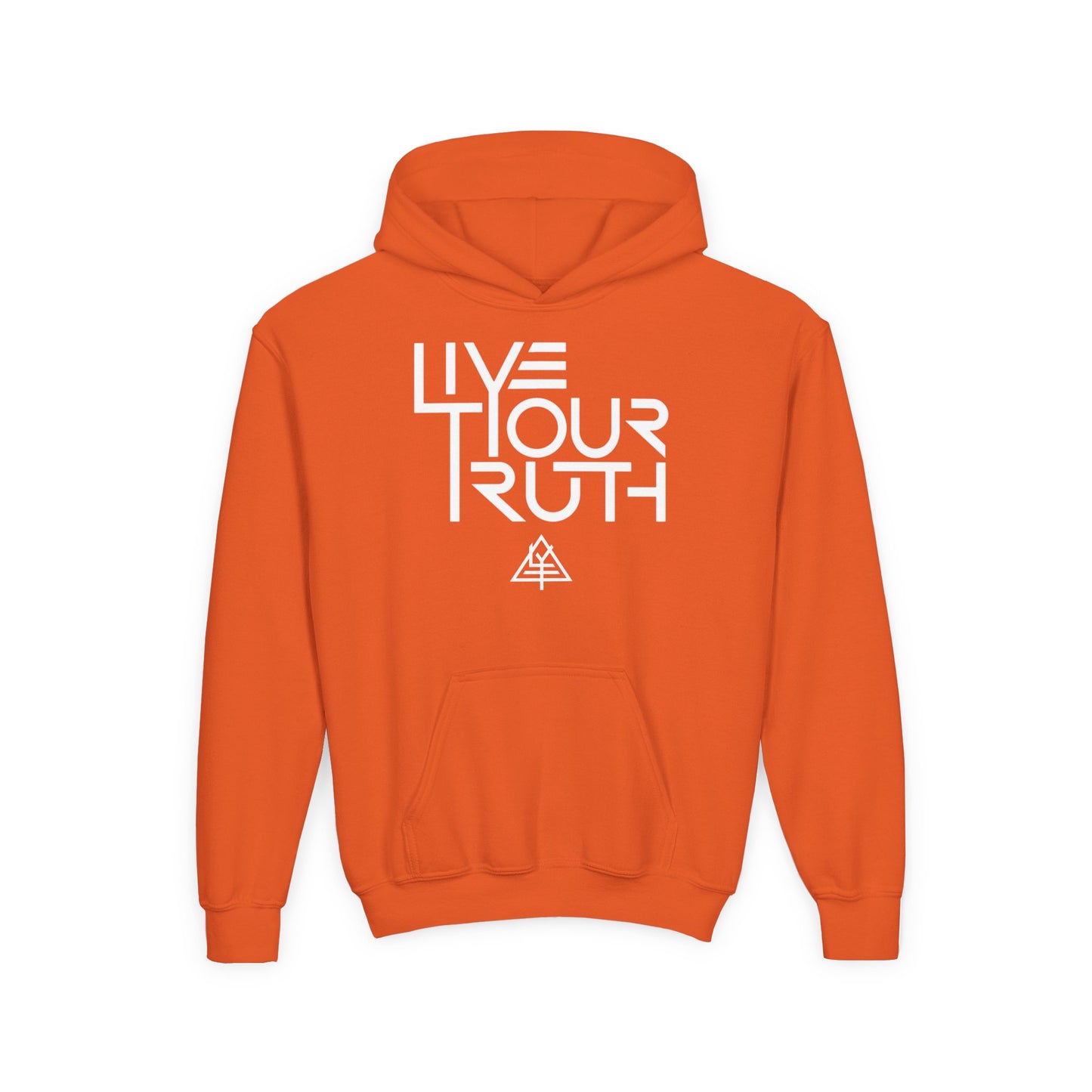 Youth Heavy Blend Hooded Sweatshirt - 'Live Your Truth' Inspirational Hoodie