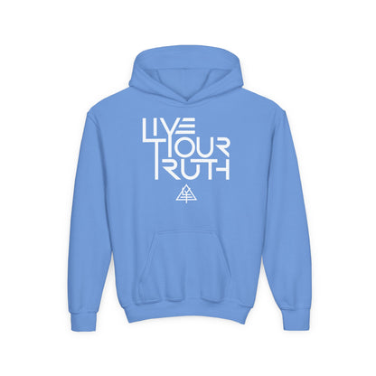 Youth Heavy Blend Hooded Sweatshirt - 'Live Your Truth' Inspirational Hoodie