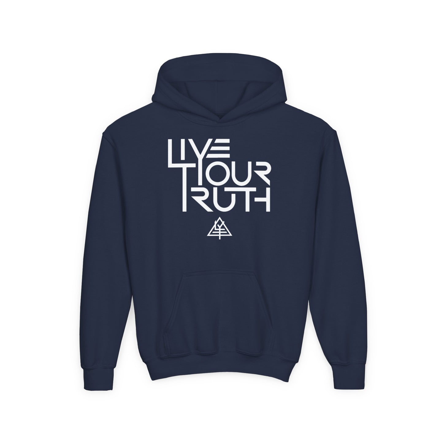 Youth Heavy Blend Hooded Sweatshirt - 'Live Your Truth' Inspirational Hoodie