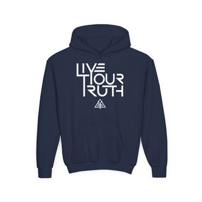 Youth Heavy Blend Hooded Sweatshirt - 'Live Your Truth' Inspirational Hoodie