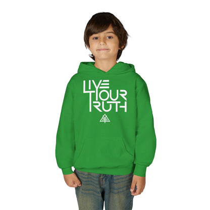 Youth Heavy Blend Hooded Sweatshirt - 'Live Your Truth' Inspirational Hoodie