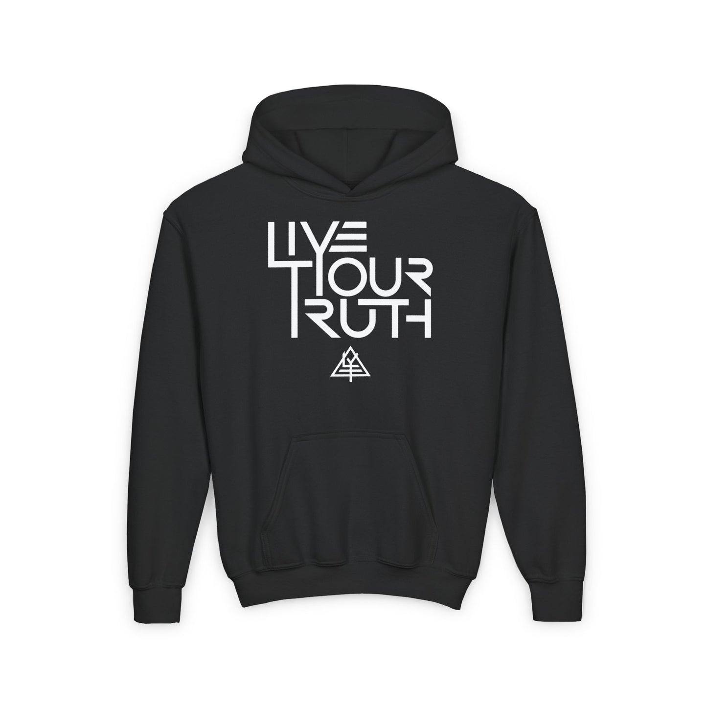 Youth Heavy Blend Hooded Sweatshirt - 'Live Your Truth' Inspirational Hoodie
