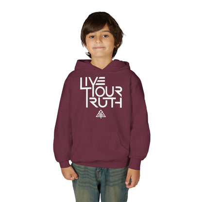 Youth Heavy Blend Hooded Sweatshirt - 'Live Your Truth' Inspirational Hoodie