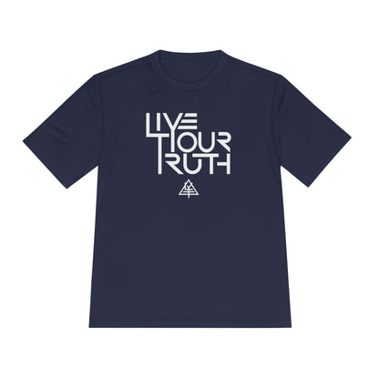 Live Your Truth Tee | Motivational Moisture-Wicking Athletic Shirt