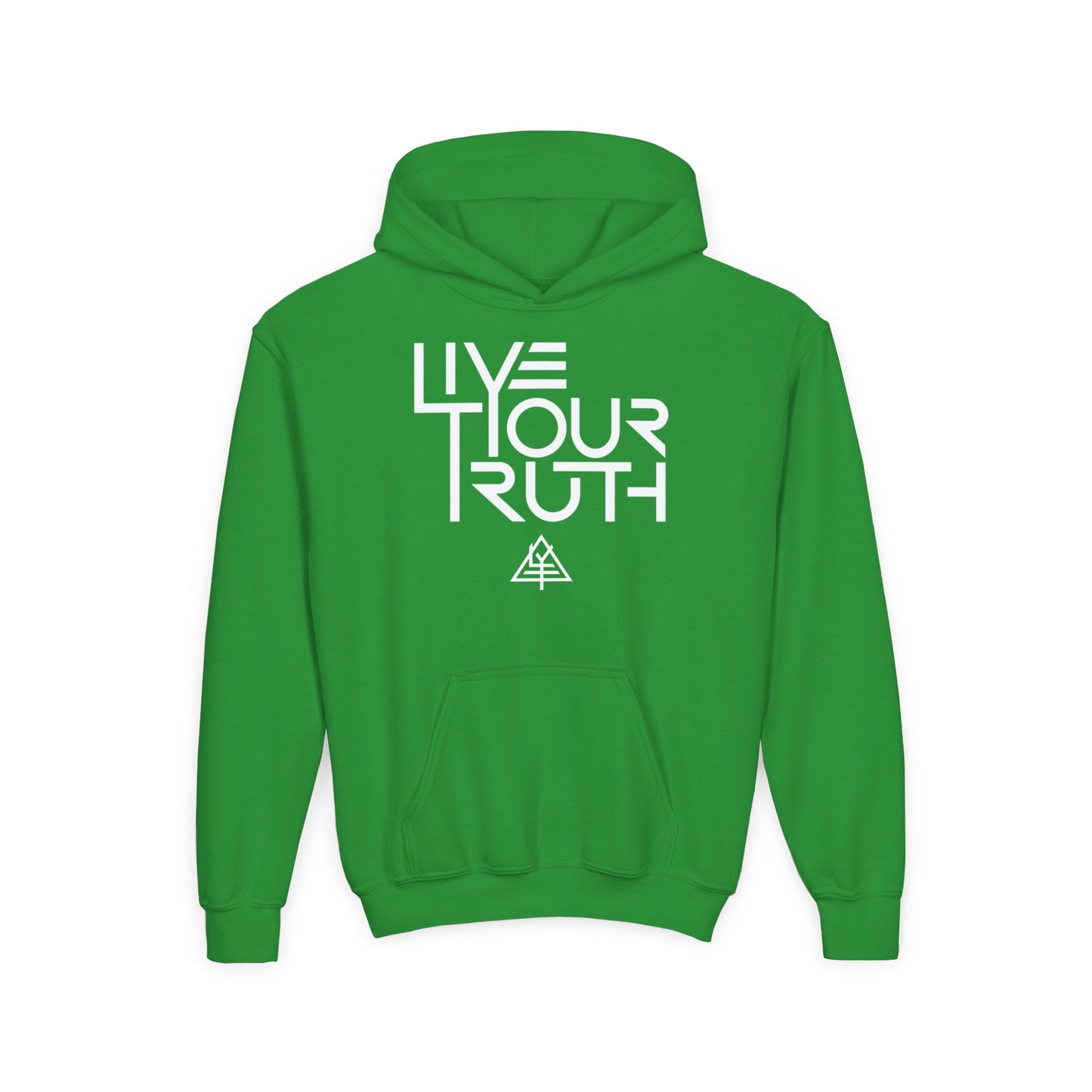Youth Heavy Blend Hooded Sweatshirt - 'Live Your Truth' Inspirational Hoodie