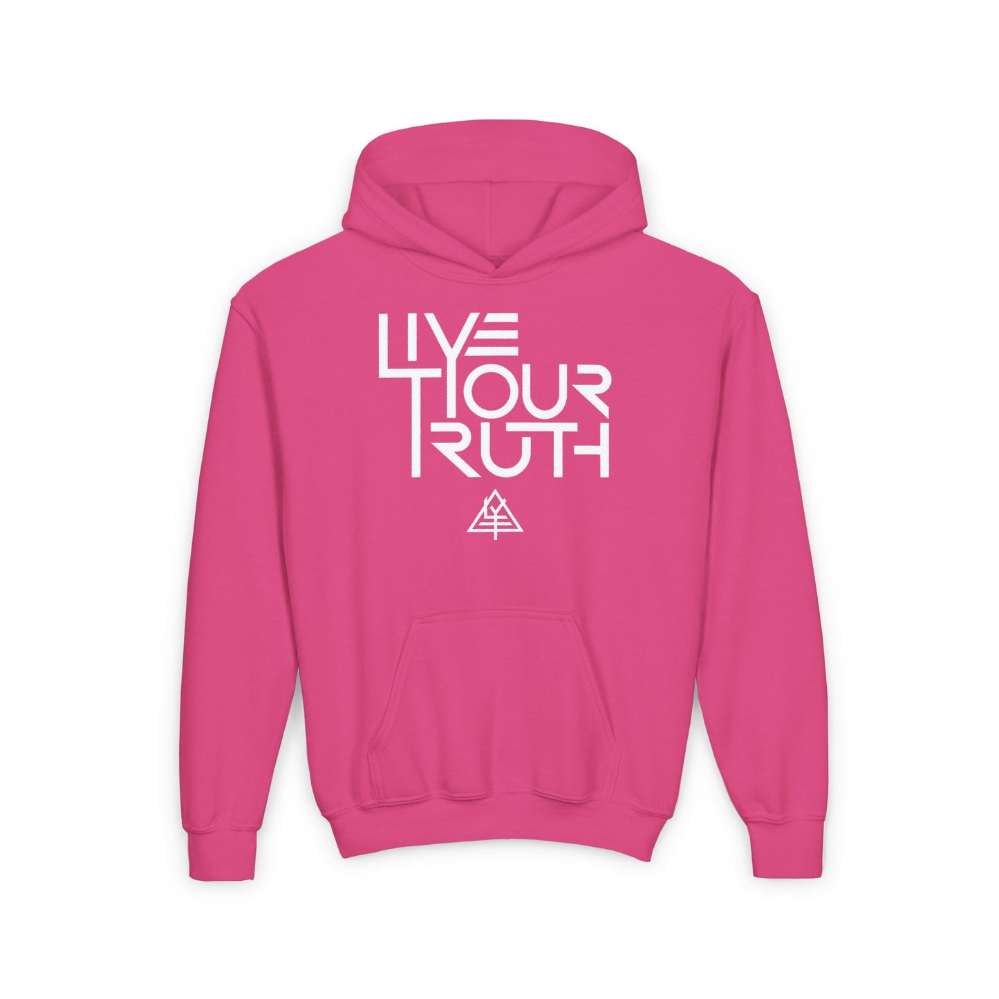 Youth Heavy Blend Hooded Sweatshirt - 'Live Your Truth' Inspirational Hoodie
