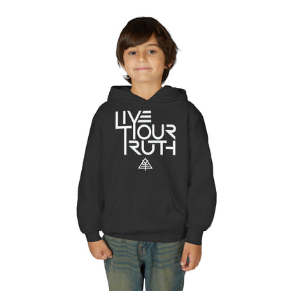 Youth Heavy Blend Hooded Sweatshirt - 'Live Your Truth' Inspirational Hoodie