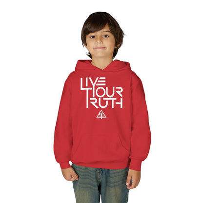 Youth Heavy Blend Hooded Sweatshirt - 'Live Your Truth' Inspirational Hoodie